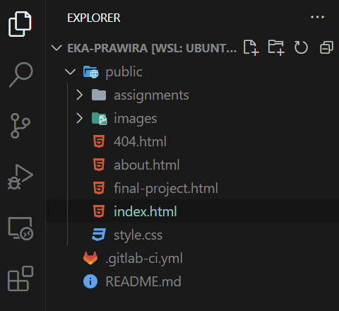 VS Code file explorer